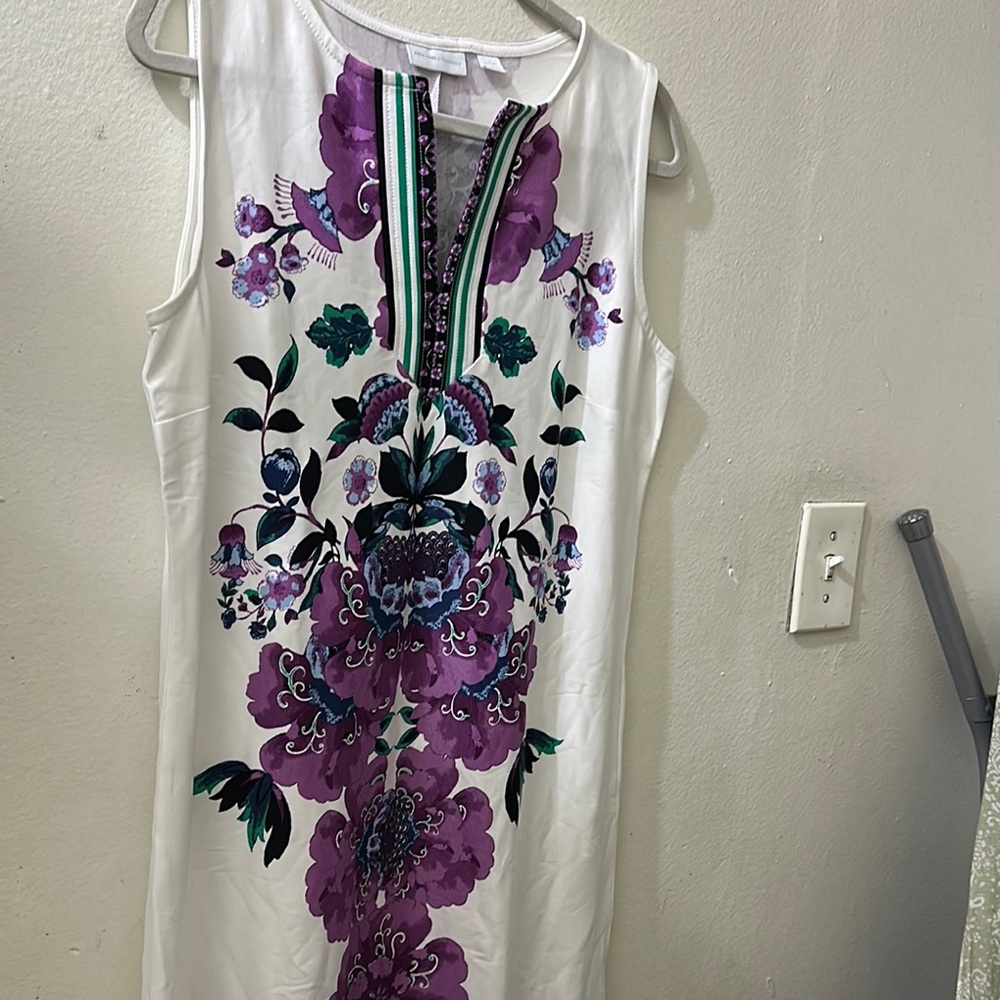Floral Embroidered Sleeveless Dress